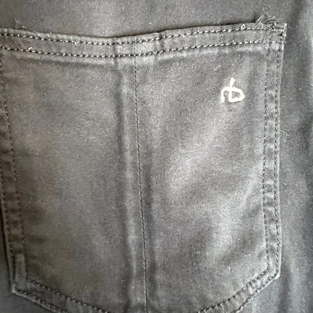 rag & bone Legging Jeans Women 30 Washed Black Stretch Modal Skinny Mid Rise